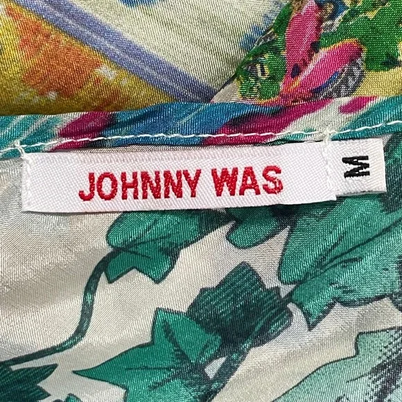 Johnny Was 100% Silk Maxi Dress Womens Size M Fairycore Chic Summer Wedding - Picture 5 of 9